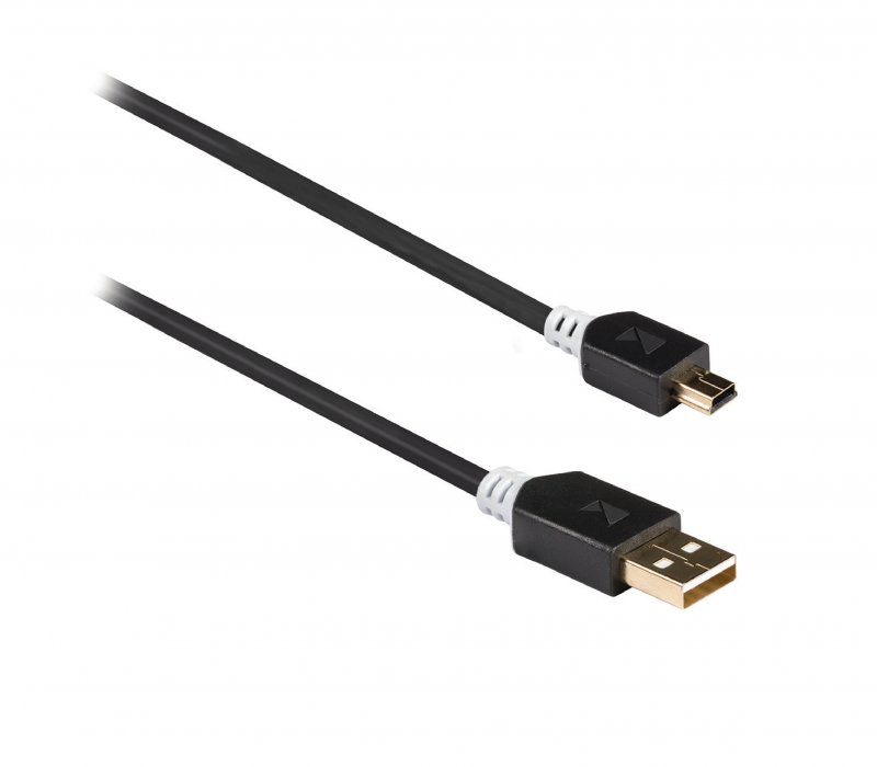 Kabel USB 2.0 USB A Zástrčka - Mini B Zástrčka Kulatý 2.00 m Antracit - obrázek č. 2