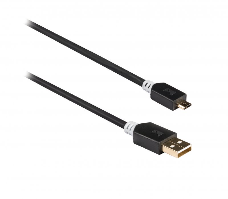 Kabel USB 2.0 USB A Zástrčka - Micro B Zástrčka Kulatý 1.00 m Antracit - obrázek č. 2