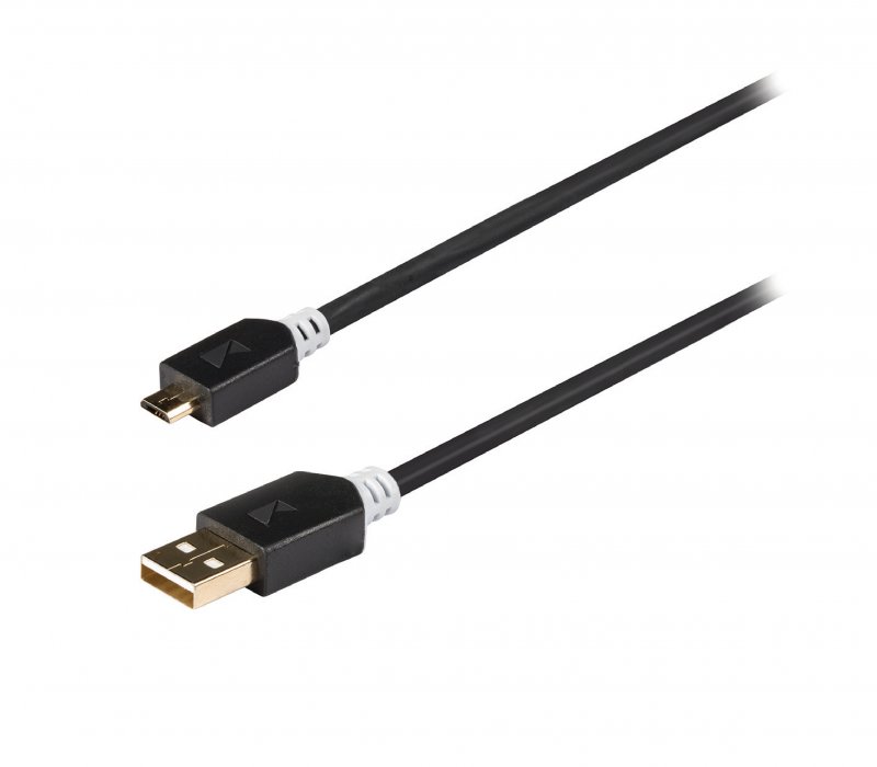 Kabel USB 2.0 USB A Zástrčka - Micro B Zástrčka Kulatý 1.00 m Antracit - obrázek č. 1