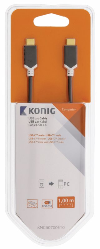 Kabel USB 2.0 USB-C Zástrčka - USB-C Zástrčka 1.00 m Antracit - obrázek č. 3