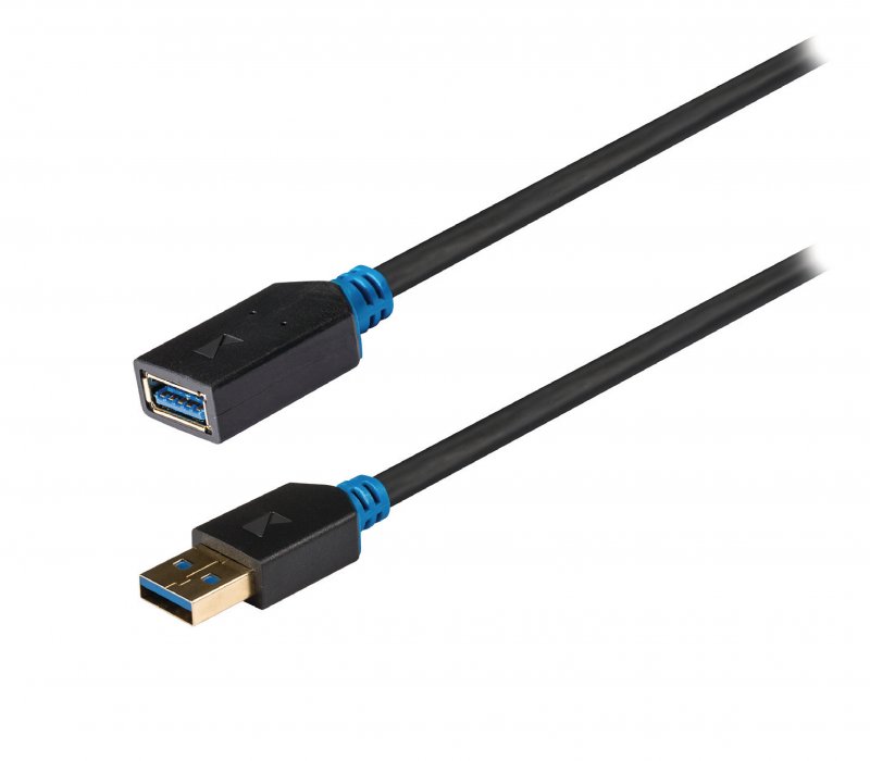 Prodlužovací Kabel USB 3.0 USB A Zástrčka - USB A Zásuvka 2.00 m Antracit - obrázek č. 1