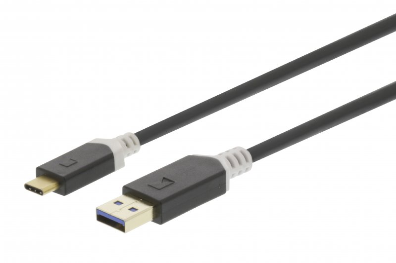 Kabel USB 3.0 USB-C Zástrčka - USB A Zástrčka 1.00 m Antracit - obrázek produktu