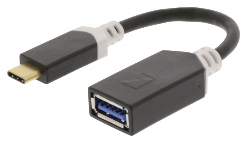Kabel USB 3.0 USB-C Zástrčka - USB A Zásuvka 0.15 m Antracit - obrázek č. 1