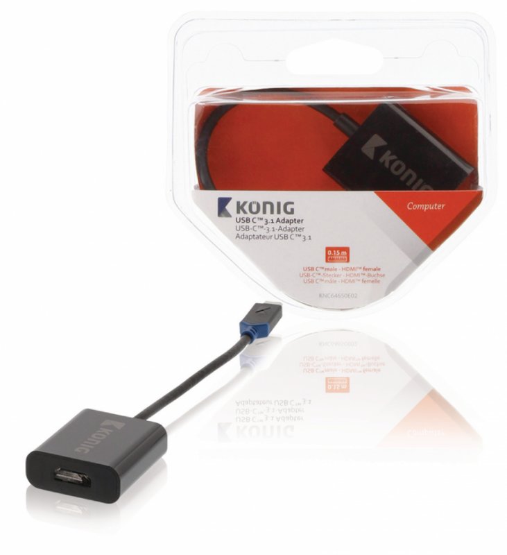 Adaptér USB-C Zástrčka - HDMI Zásuvka Antracit - obrázek produktu