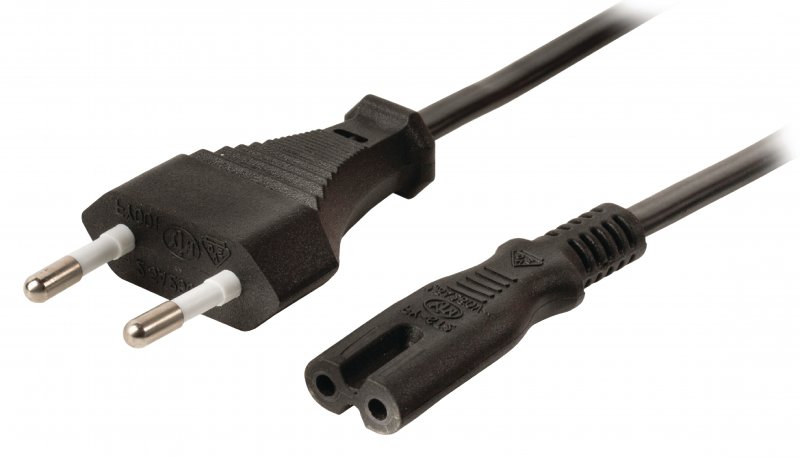 Napájecí kabel Euro Konektor Zástrčka - IEC-320-C7 2.00 m Černá - obrázek č. 1