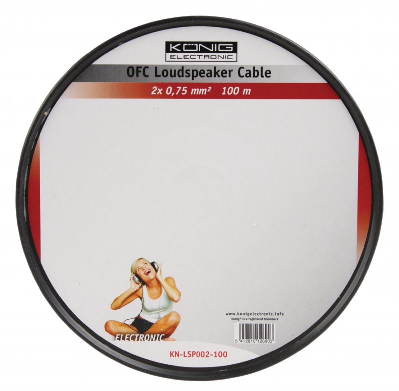Kabel Reproduktoru na Cívce 2x 0.75 mm² 100 m Transparentní - obrázek č. 1