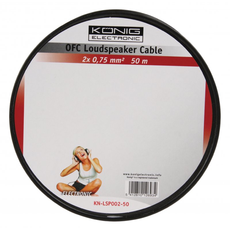 Kabel Reproduktoru na Cívce 2x 0.75 mm² 50.0 m Transparentní - obrázek č. 1