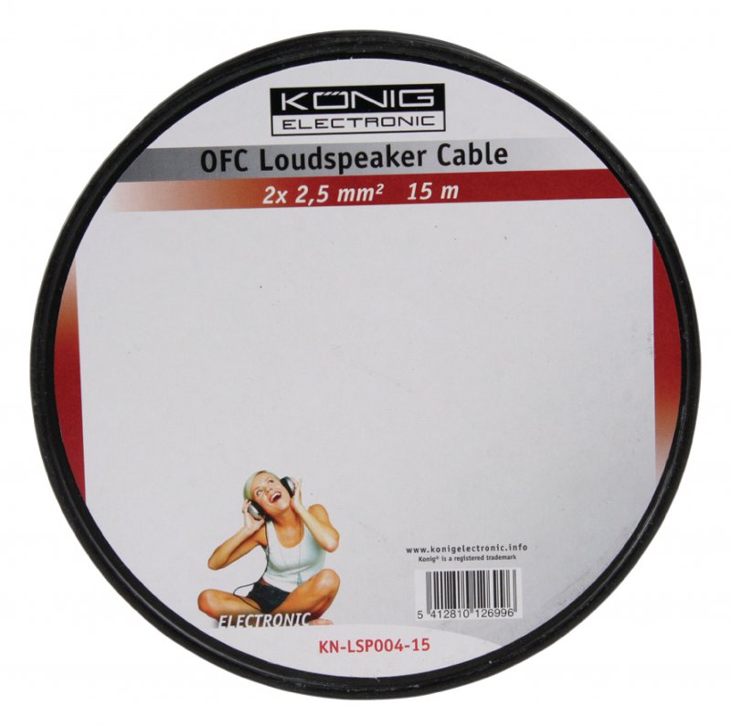 Kabel Reproduktoru na Cívce 2x 2.50 mm² 15.0 m Transparentní - obrázek č. 1