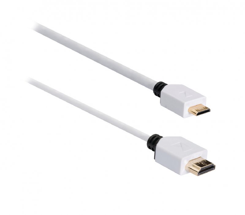 High Speed HDMI Kabel s Ethernetem HDMI Konektor - HDMI Mini Konektor 1.00 m Bílá - obrázek č. 2