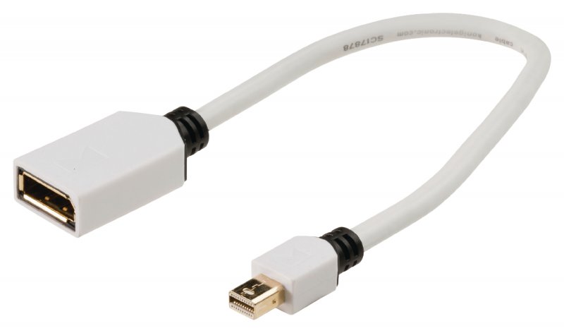 Kabel Mini DisplayPort Mini DisplayPort Zástrčka - IEC-320-C17 0.20 m Bílá - obrázek č. 1