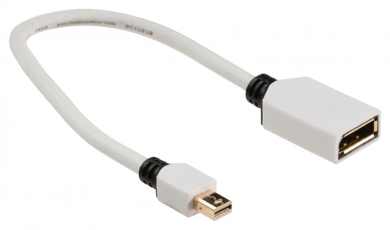 Kabel Mini DisplayPort Mini DisplayPort Zástrčka - IEC-320-C17 0.20 m Bílá - obrázek č. 2