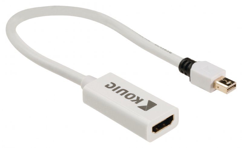 Kabel Mini DisplayPort Mini DisplayPort Zástrčka - HDMI Zásuvka 0.20 m Bílá - obrázek č. 2