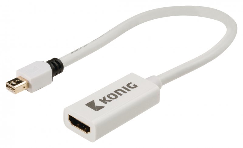 Kabel Mini DisplayPort Mini DisplayPort Zástrčka - HDMI Zásuvka 0.20 m Bílá - obrázek č. 1