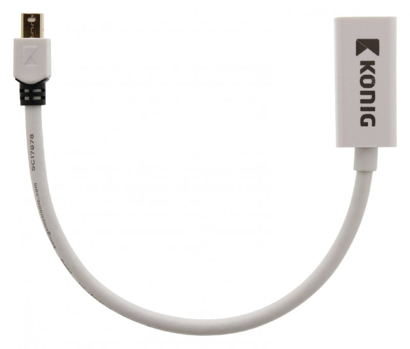 Kabel Mini DisplayPort Mini DisplayPort Zástrčka - HDMI Zásuvka 0.20 m Bílá - obrázek č. 3