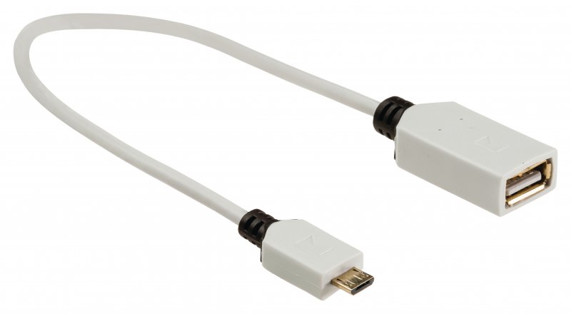 Kabel USB 2.0 Micro B Zástrčka - USB A Zásuvka 0.20 m Bílá - obrázek č. 2