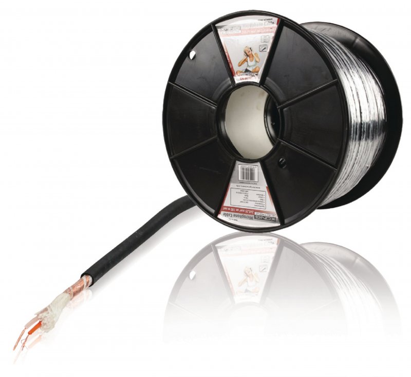 Mikrofon Kabel na Cívce 2x 0.25 mm² 100 m Černá - obrázek produktu