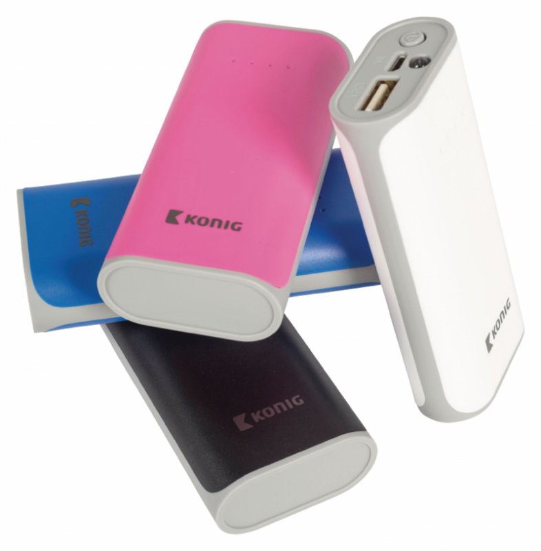 Přenosná Powerbanka Lithium-Ion 5000 mAh USB Růžová - obrázek č. 2