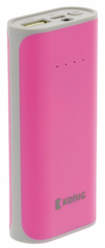Přenosná Powerbanka Lithium-Ion 5000 mAh USB Růžová - obrázek č. 7