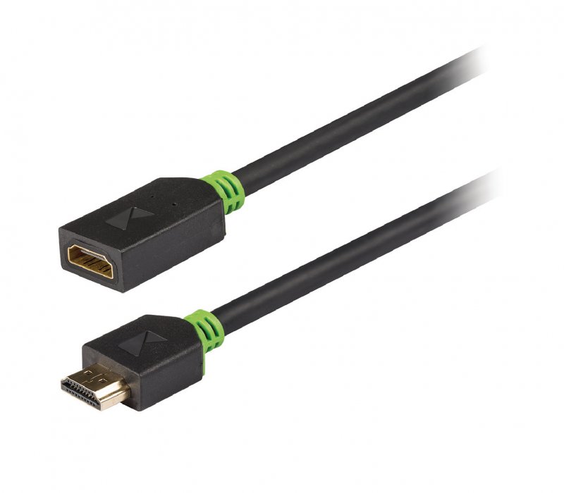 High Speed HDMI Kabel s Ethernetem HDMI Konektor - HDMI Zásuvka 2.00 m Antracit - obrázek č. 1