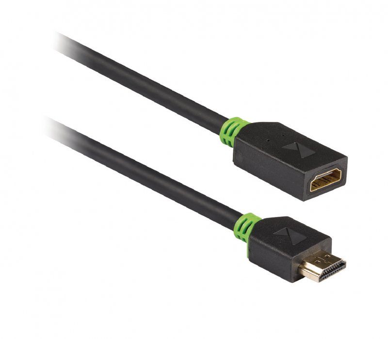 High Speed HDMI Kabel s Ethernetem HDMI Konektor - HDMI Zásuvka 2.00 m Antracit - obrázek č. 2