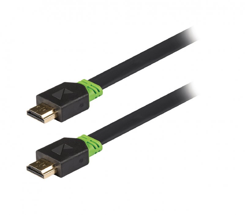 Plochý High Speed HDMI Kabel s Ethernetem HDMI Konektor - HDMI Konektor 2.00 m Antracit - obrázek č. 1
