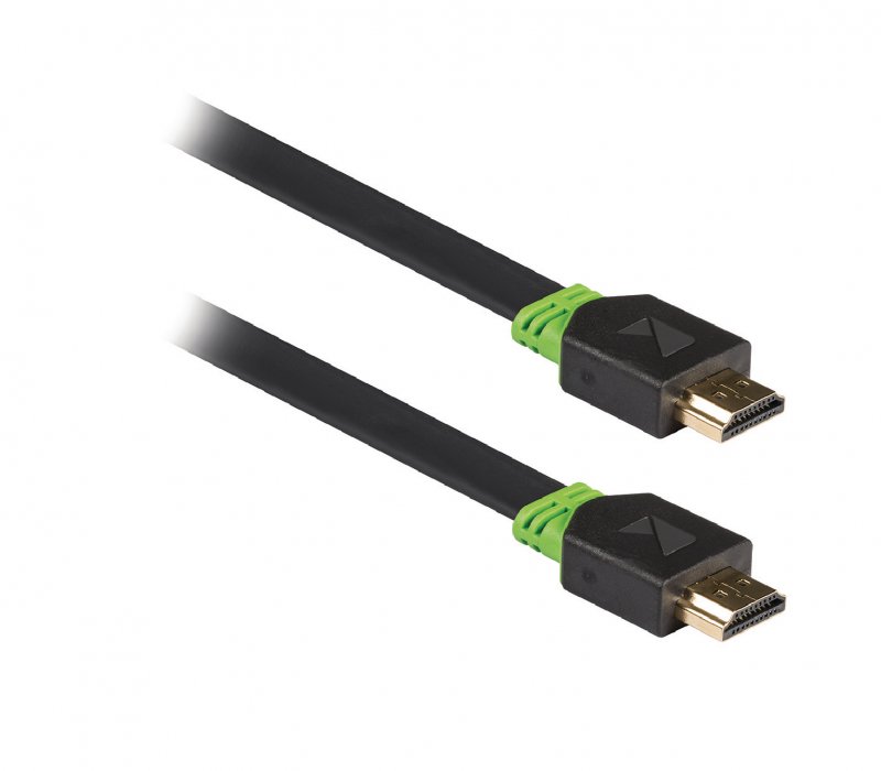 Plochý High Speed HDMI Kabel s Ethernetem HDMI Konektor - HDMI Konektor 2.00 m Antracit - obrázek č. 2