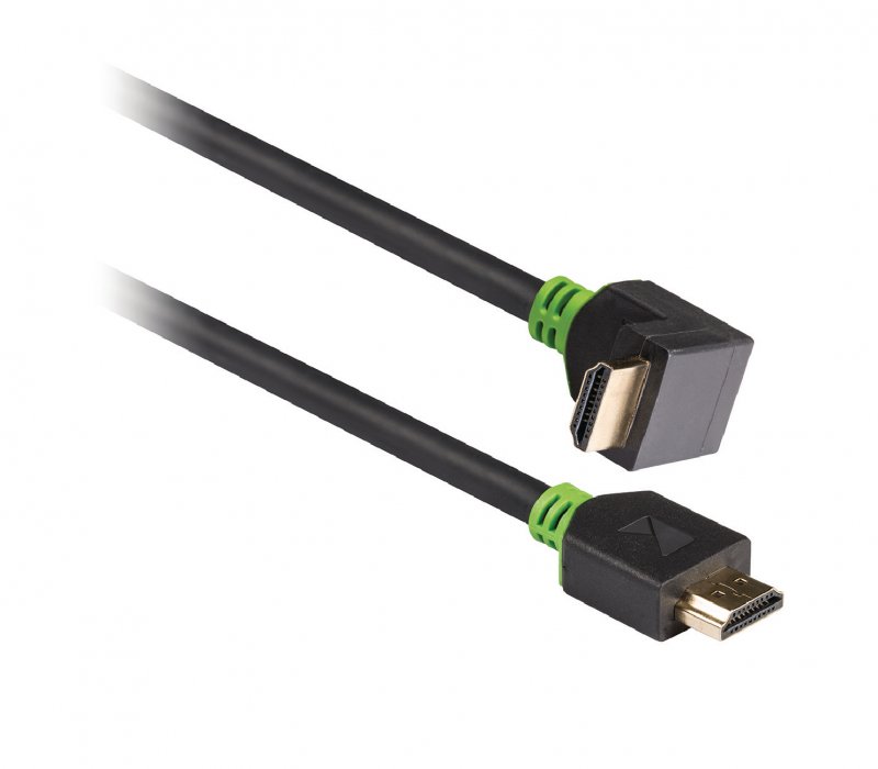High Speed HDMI Kabel s Ethernetem HDMI Konektor - HDMI Konektor Úhlový, 90° 2.00 m Antracit - obrázek č. 2