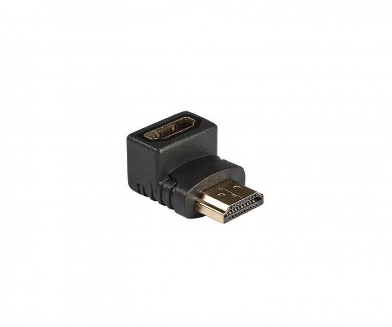 Adaptérem High Speed HDMI s Ethernetem Úhlový 90° HDMI Konektor - HDMI Zásuvka Antracit - obrázek č. 2