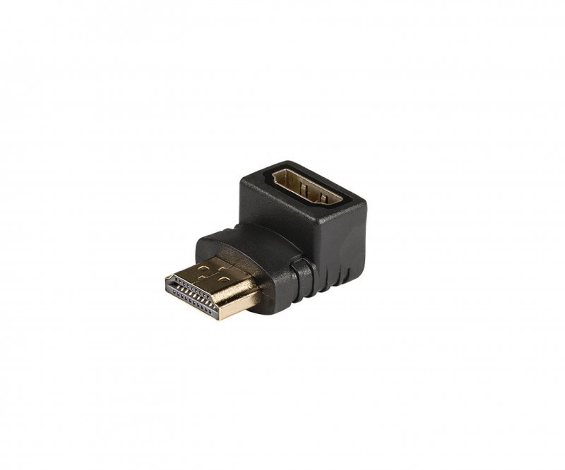 Adaptérem High Speed HDMI s Ethernetem Úhlový 90° HDMI Konektor - HDMI Zásuvka Antracit - obrázek č. 1