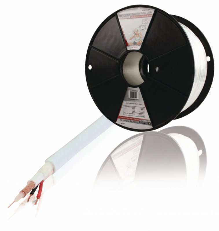 Bezpečnostní kabel na cívce 0.61 + 2x 0.75 - 100 m Bílá - obrázek produktu