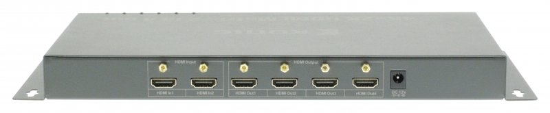 2× 4 Porty HDMI Maticový Přepínač Tmavě Šedá - obrázek č. 4