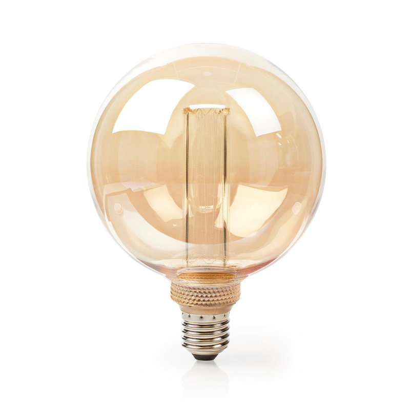 LED žárovka E27 | G125 | 3.5 W | 120 lm | 1800 K | Stmívatelné | Se zlatým jantarovým povrchem | Retro styl | 1 kusů - obrázek produktu