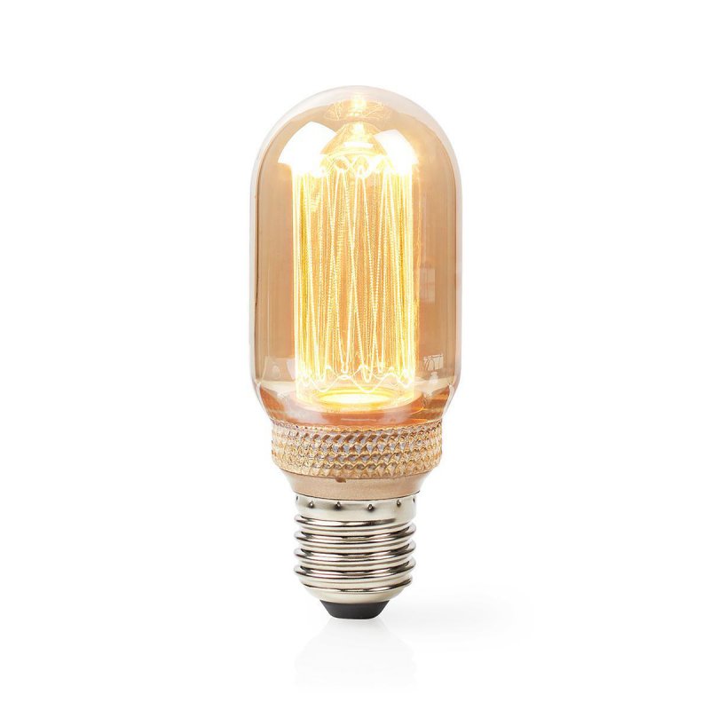 LED žárovka E27 | T45 | 3.5 W | 120 lm | 1800 K | Se zlatým jantarovým povrchem | Retro styl | Počet žárovek v balení: 1 ks - obrázek č. 2