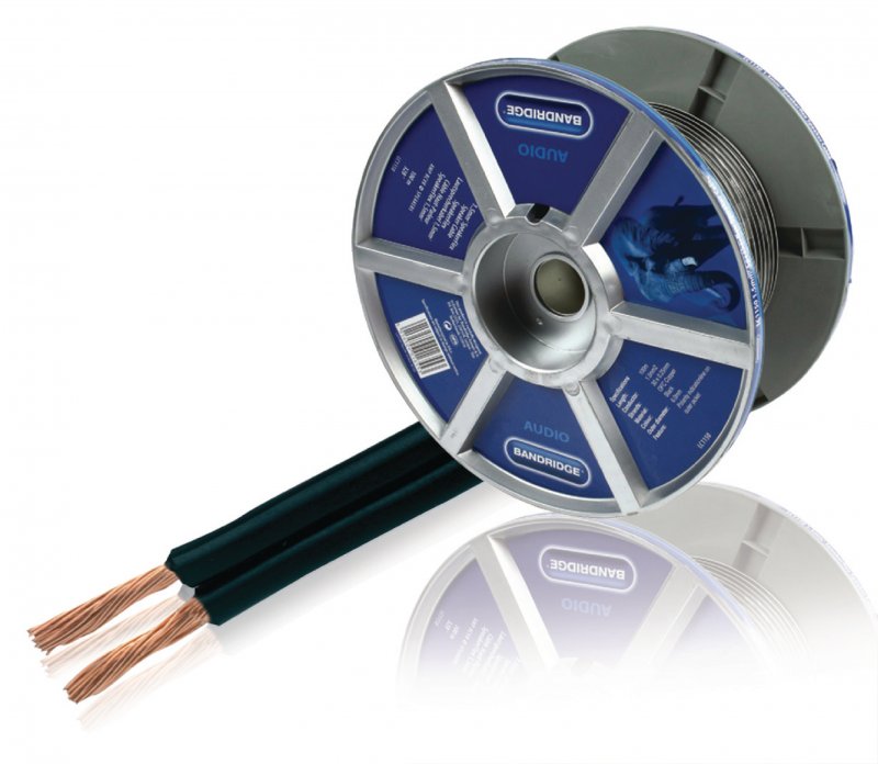 Kabel Reproduktoru na Cívce 2x 1.50 mm² 100 m Černá - obrázek produktu
