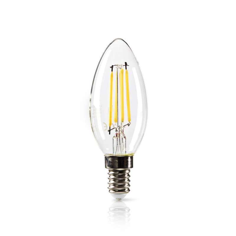 LED žárovka E14 | Svíčka | 4.8 W | 470 lm | 2700 K | Stmívatelné | Teplá Bílá | Retro styl | 1 kusů | Jasné - obrázek č. 1
