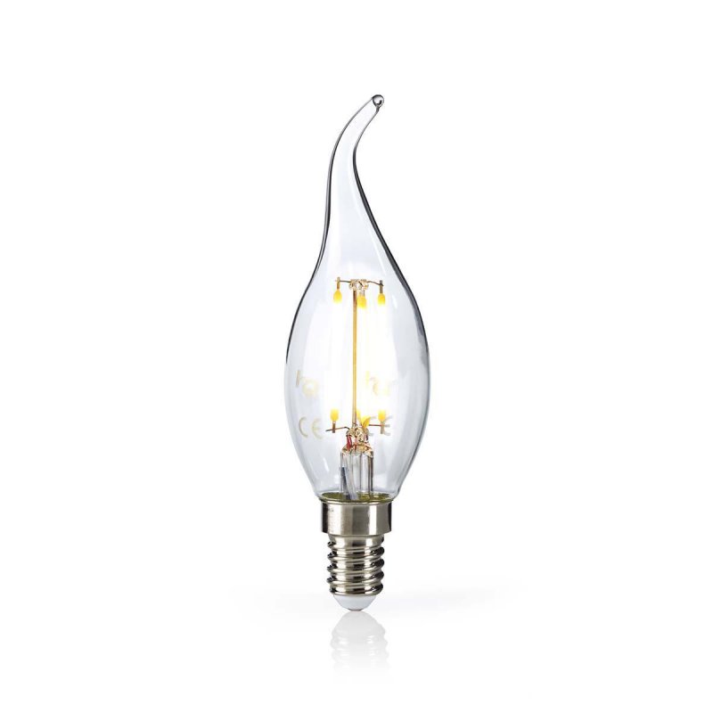 LED žárovka E14 | Svíčka | 4.8 W | 470 lm | 2700 K | Teplá Bílá | Retro styl | Počet žárovek v balení: 1 ks | Jasné - obrázek produktu