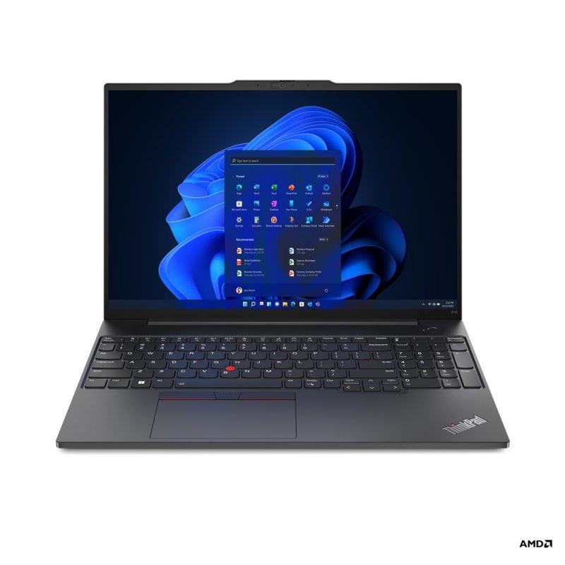 Lenovo ThinkPad E/ E16 Gen 1 (AMD)/ R7-7730U/ 16"/ WUXGA/ 16GB/ 1TB SSD/ RX Vega 8/ W11H/ Black/ 3R - obrázek produktu