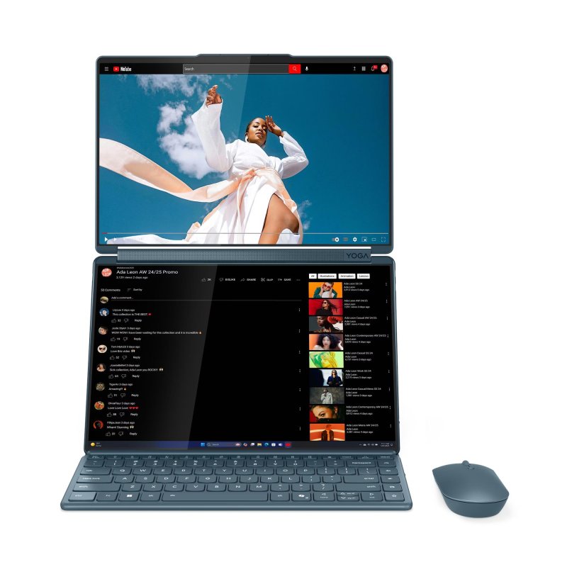 Lenovo Yoga Book 9 / 14IAH10  / U7-255H / 14" / 2880x1800 / T / 32GB / 1TB / Intel int / W11P / Tidal Teal  On-Site - obrázek č. 10