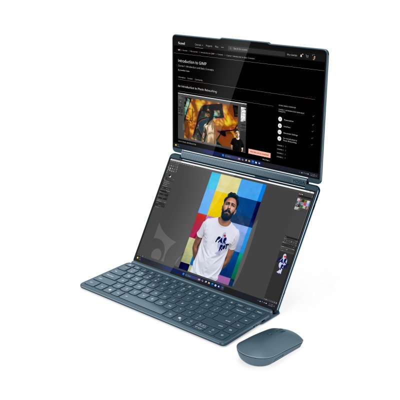 Lenovo Yoga Book 9 / 14IAH10  / U7-255H / 14" / 2880x1800 / T / 32GB / 1TB / Intel int / W11P / Tidal Teal  On-Site - obrázek č. 11