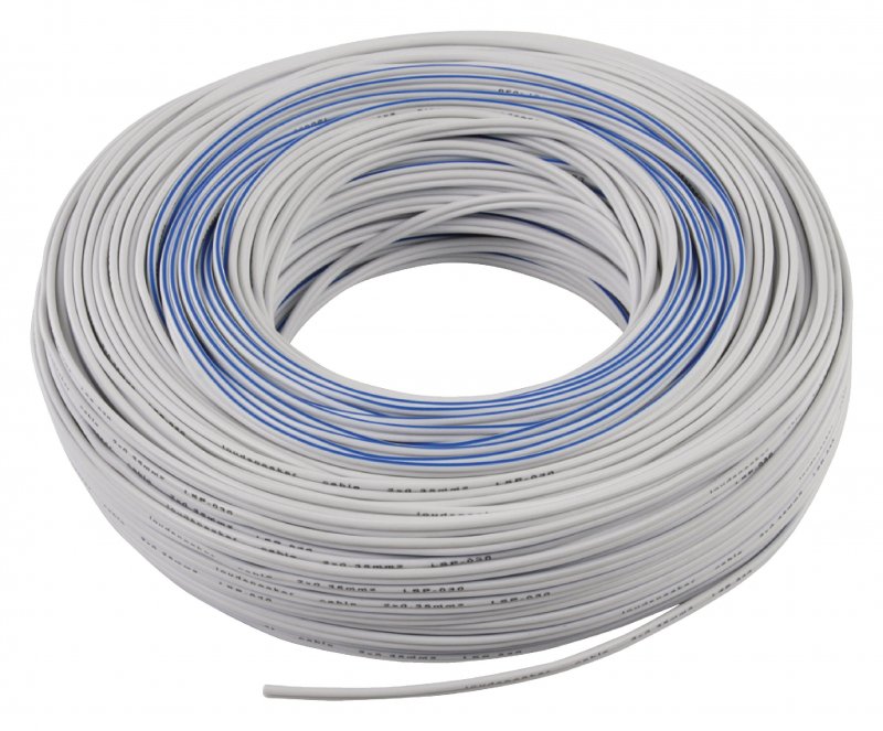 Kabel Reproduktoru na Cívce 2x 0.35 mm² 100 m Bílá - obrázek produktu