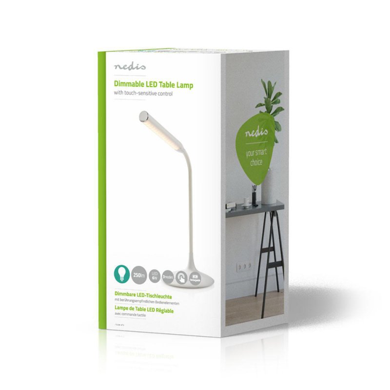 Stmívatelná LED Stolní Lampa | Dotykové ovládání | 3 režimy svícení | Nabíjecí baterie | 250 lm - obrázek č. 10