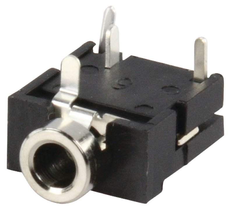 Stereo Konektor 3.5 mm Zásuvka Černá - obrázek produktu