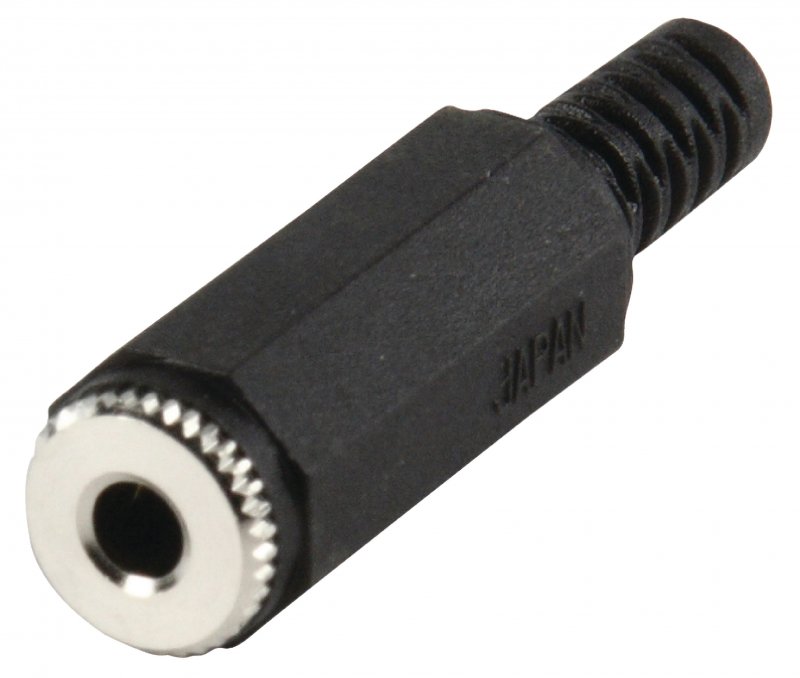 Stereo Konektor 3.5 mm Zásuvka Černá - obrázek produktu