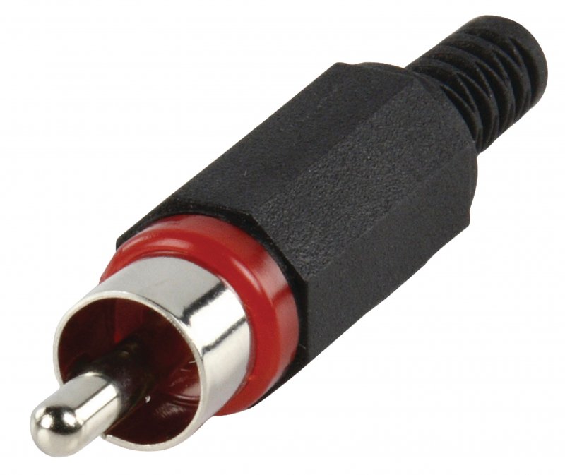 Konektor RCA Zástrčka Červená - obrázek produktu