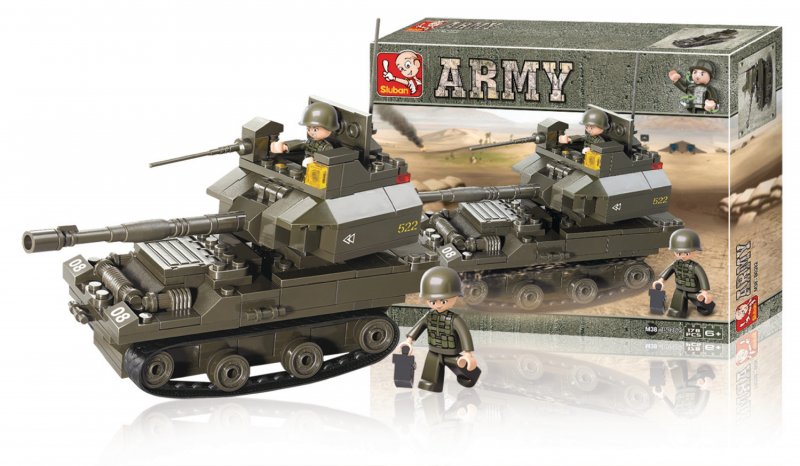 Stavebnicové Kostky Army Serie Tank - obrázek č. 1