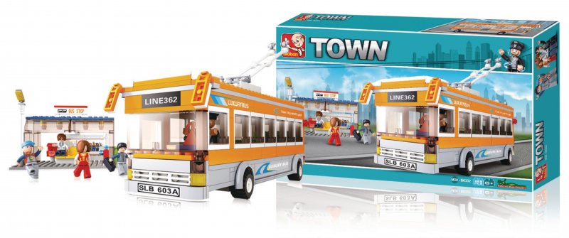Stavebnicové Kostky Town Serie Trolejbus - obrázek č. 1