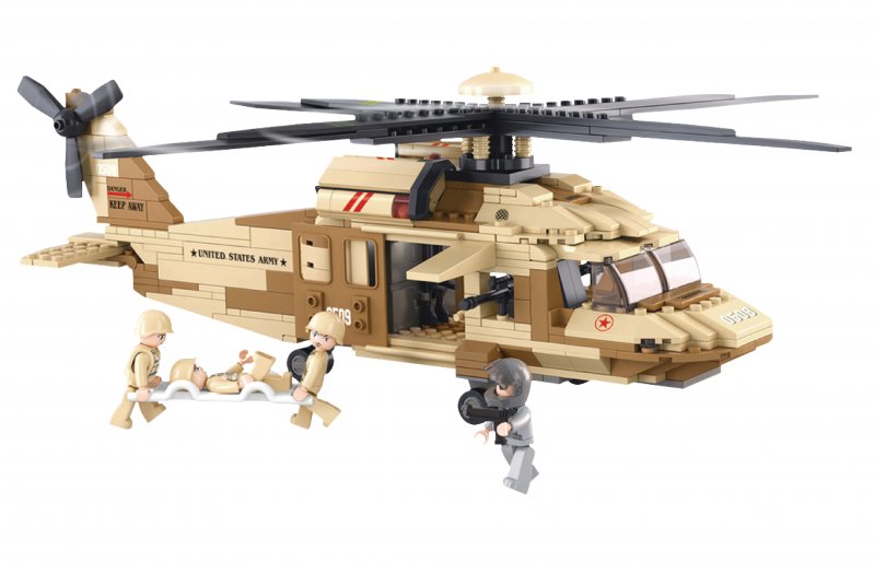 Stavebnicové Kostky Army Serie Helikoptéra - obrázek produktu