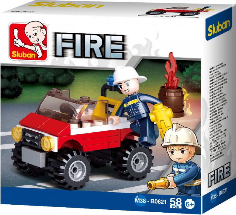Stavebnicové Kostky Fire Serie Požární jeep - obrázek č. 2