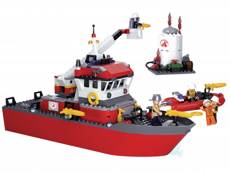 Stavebnicové Kostky Fire Serie Fireboat - obrázek č. 1