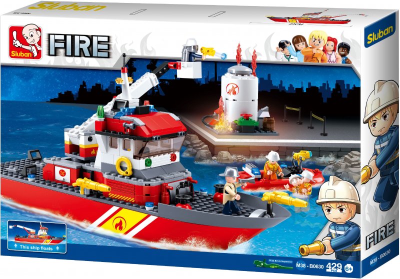 Stavebnicové Kostky Fire Serie Fireboat - obrázek č. 2